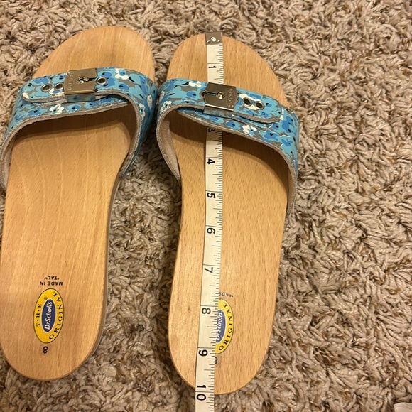 Vintage Dr Scholl's Wooden Exercise
Sandals Blue Floral Size 8 Italy - Picture 16 of 16